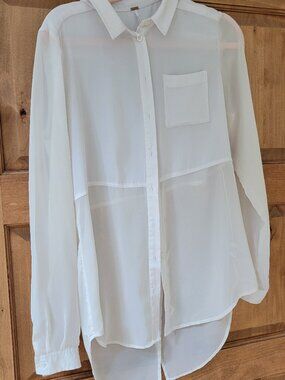Free People Flowy Button Up Blouse